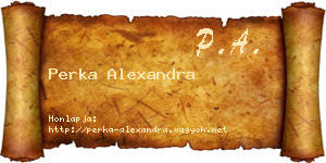 Perka Alexandra névjegykártya